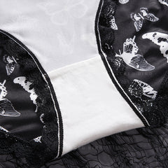 Lace Halloween Print Breathable Low-Rise Briefs