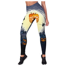 Halloween White Skull Trousers Sleeveless Top Digital Printing Casual Suit Home Clothes