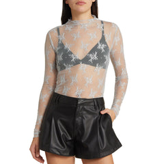 See-Through Lace Mesh Multi-Color Sexy T-shirt