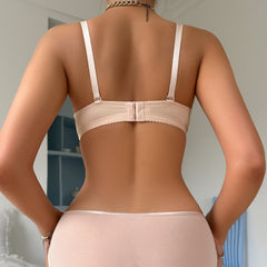 Embroidered Butterfly Underwire Non-Slip Underwear Set