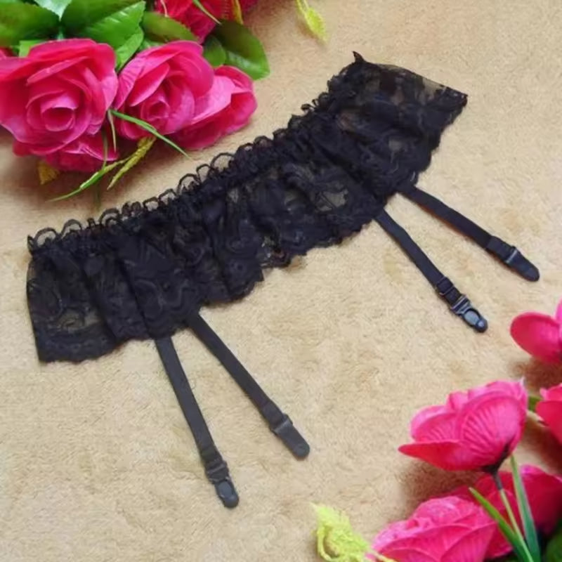 Sexy Hot Lace Decoration Lingerie Suspender Garter Belt