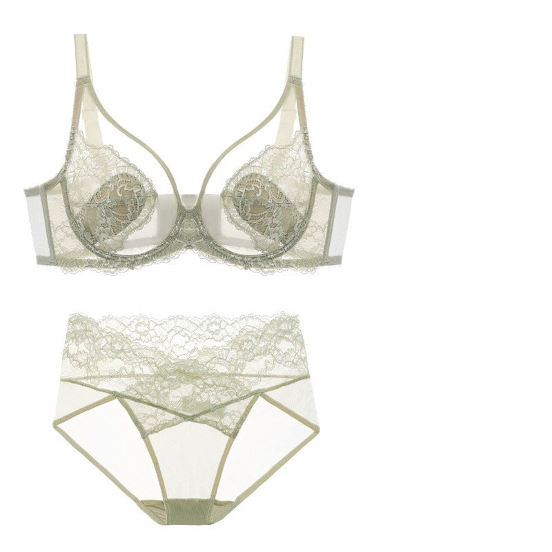 Thin Push-Up Full Cup Anti-Sagging Ultra-Thin Bra Set