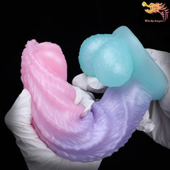 Extra-Large Bee-Shaped Dildo Liquid Silicone Multi-Colored Platinum-Cured Uniquely Shaped Anal Plug