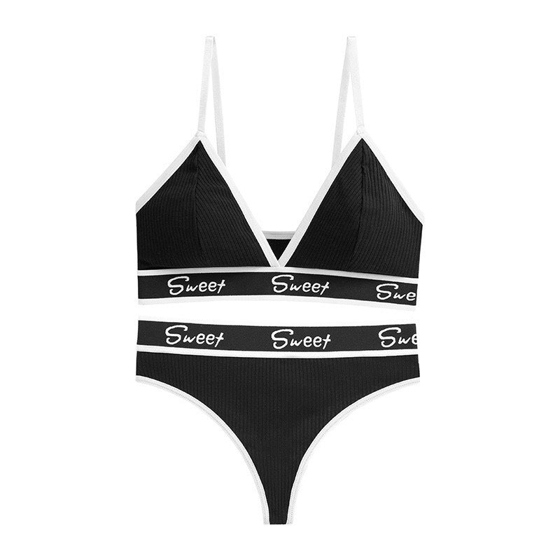 Sexy Triangle Cup Sports Bra Set