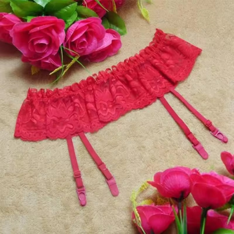 Sexy Hot Lace Decoration Lingerie Suspender Garter Belt