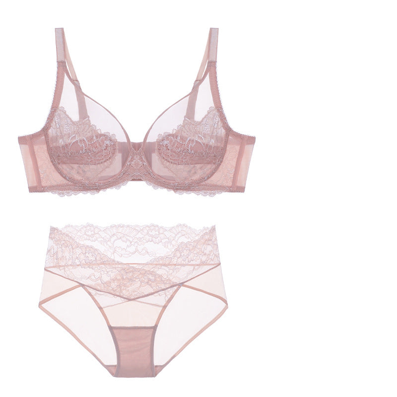 Thin Push-Up Full Cup Anti-Sagging Ultra-Thin Bra Set